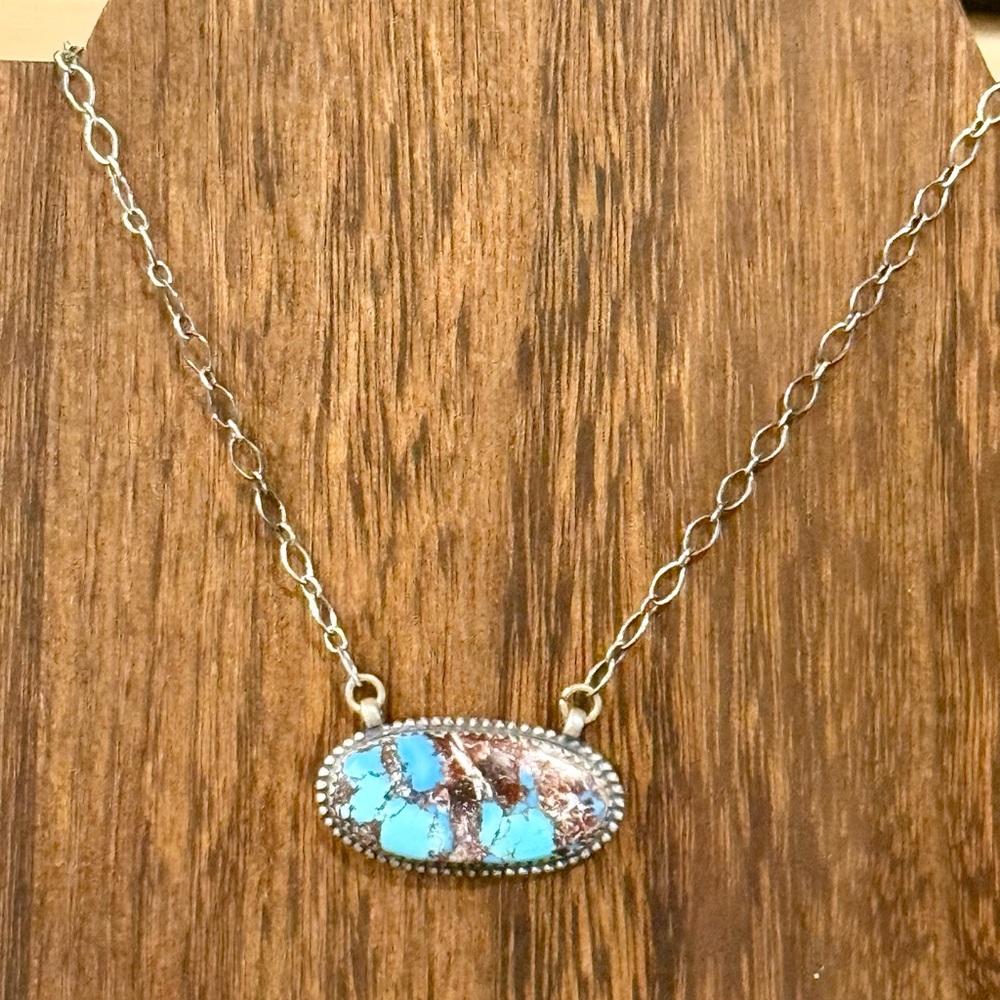 Golden Hills Turquoise Bar Necklace